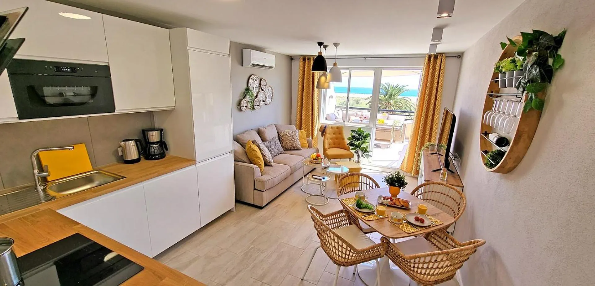 Apartment Ferienwohnung Sol, Morro Jable, Meerblick, Klimaanlage, Pool
